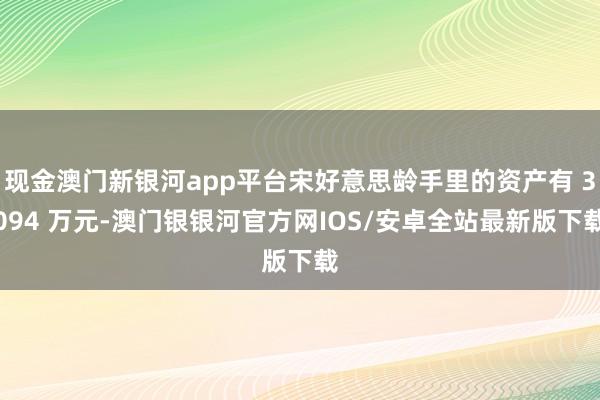 现金澳门新银河app平台宋好意思龄手里的资产有 3094 万元-澳门银银河官方网IOS/安卓全站最新版下载