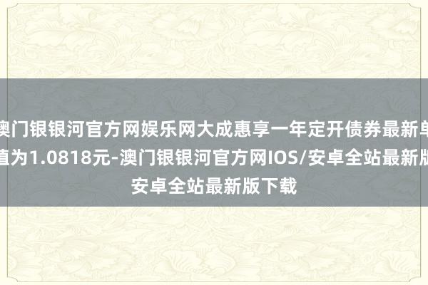 澳门银银河官方网娱乐网大成惠享一年定开债券最新单元净值为1.0818元-澳门银银河官方网IOS/安卓全站最新版下载