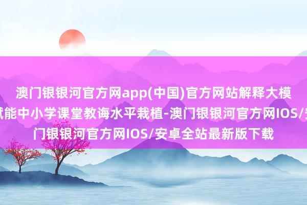 澳门银银河官方网app(中国)官方网站解释大模子等最新科技全面赋能中小学课堂教诲水平栽植-澳门银银河官方网IOS/安卓全站最新版下载