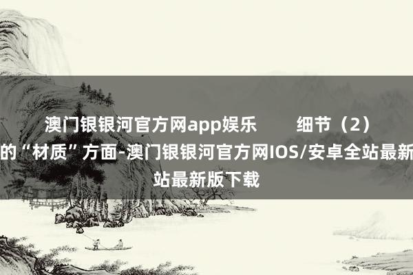 澳门银银河官方网app娱乐        细节（2）在帽子的“材质”方面-澳门银银河官方网IOS/安卓全站最新版下载