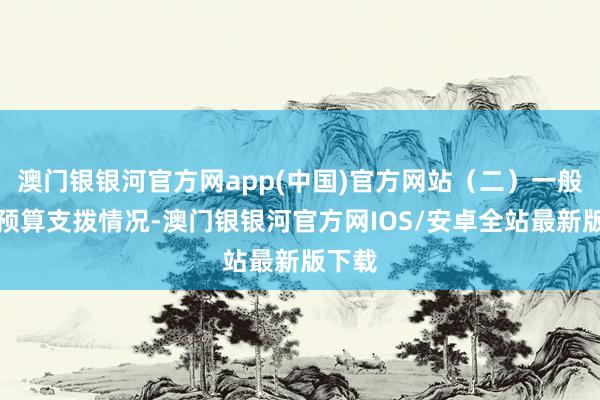 澳门银银河官方网app(中国)官方网站（二）一般大家预算支拨情况-澳门银银河官方网IOS/安卓全站最新版下载