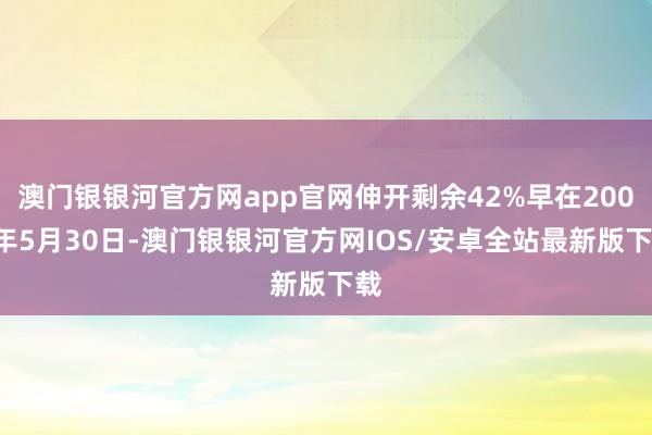 澳门银银河官方网app官网伸开剩余42%早在2008年5月30日-澳门银银河官方网IOS/安卓全站最新版下载