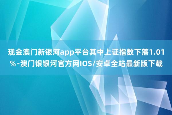 现金澳门新银河app平台其中上证指数下落1.01％-澳门银银河官方网IOS/安卓全站最新版下载