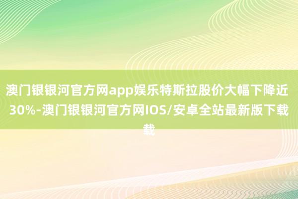 澳门银银河官方网app娱乐特斯拉股价大幅下降近 30%-澳门银银河官方网IOS/安卓全站最新版下载